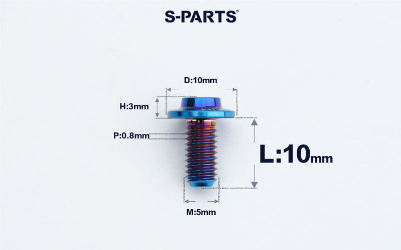 SPARTS A3 M5×L6-50 D10 Titanium Button Head Bolt for Motorcycle & Bicycle Lightweight Custom Fasteners