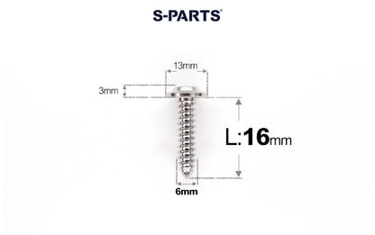 SPARTS M6 Titanium Flanged Button Head Self-Tapping Bolt D13