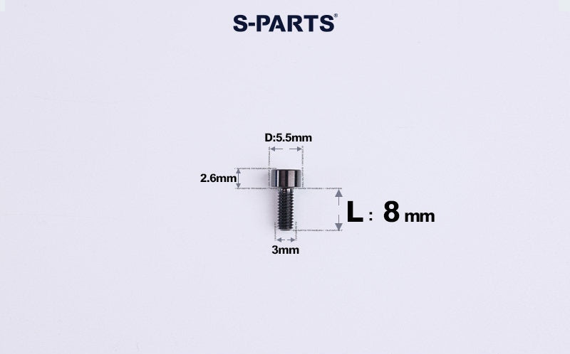 SPARTS M3 L6-20 Classic Button Head Black Titanium Bolt