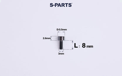 SPARTS M3 L6-20 Classic Button Head Black Titanium Bolt