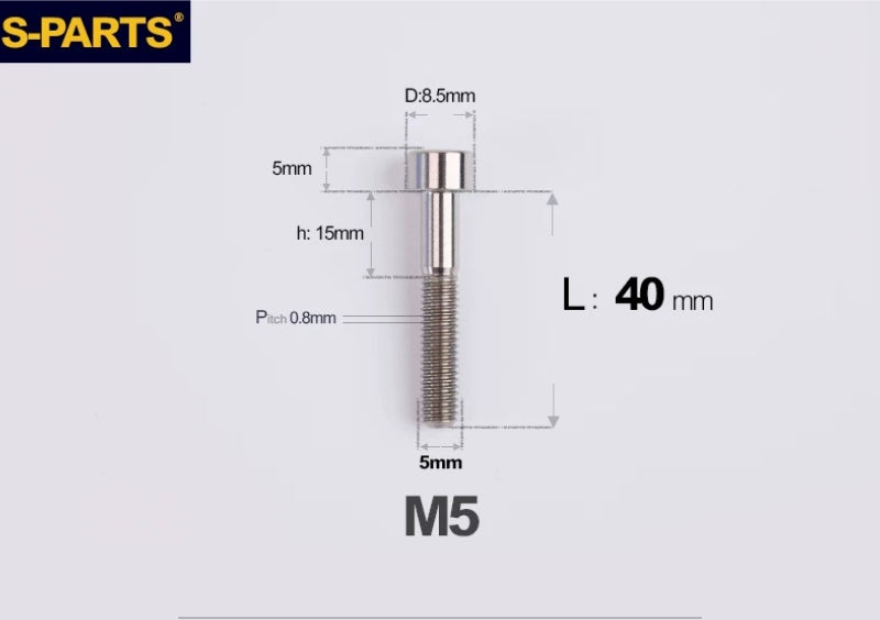 SPARTS M5 Titanium Socket Head Cap Bolts