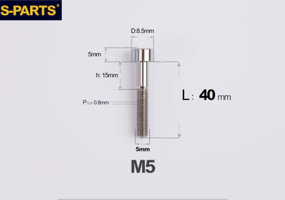 SPARTS M5 Titanium Socket Head Cap Bolts