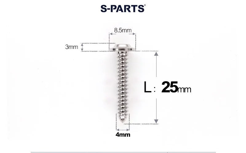 SPARTS M4 D8.5 Titanium Truss Head Self-Tapping Screws for Motorcycles