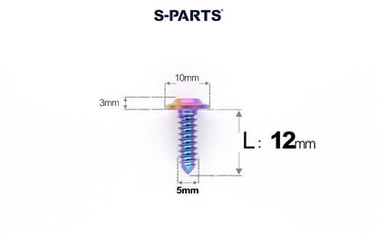 SPARTS Button Head M5×L10-35 Titanium Screws Self-Tapping Bolt