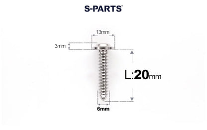 SPARTS M6 Titanium Flanged Button Head Self-Tapping Bolt D13