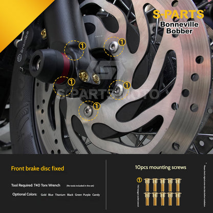 SPARTS Titanium Set Screws for Triumph Bonneville Bobber Motorcycle