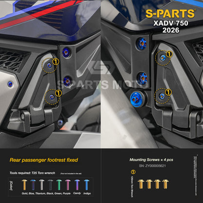 SPARTS Titanium Bolt Kit for Honda X-ADV 750 2026 Bodywork Fasteners