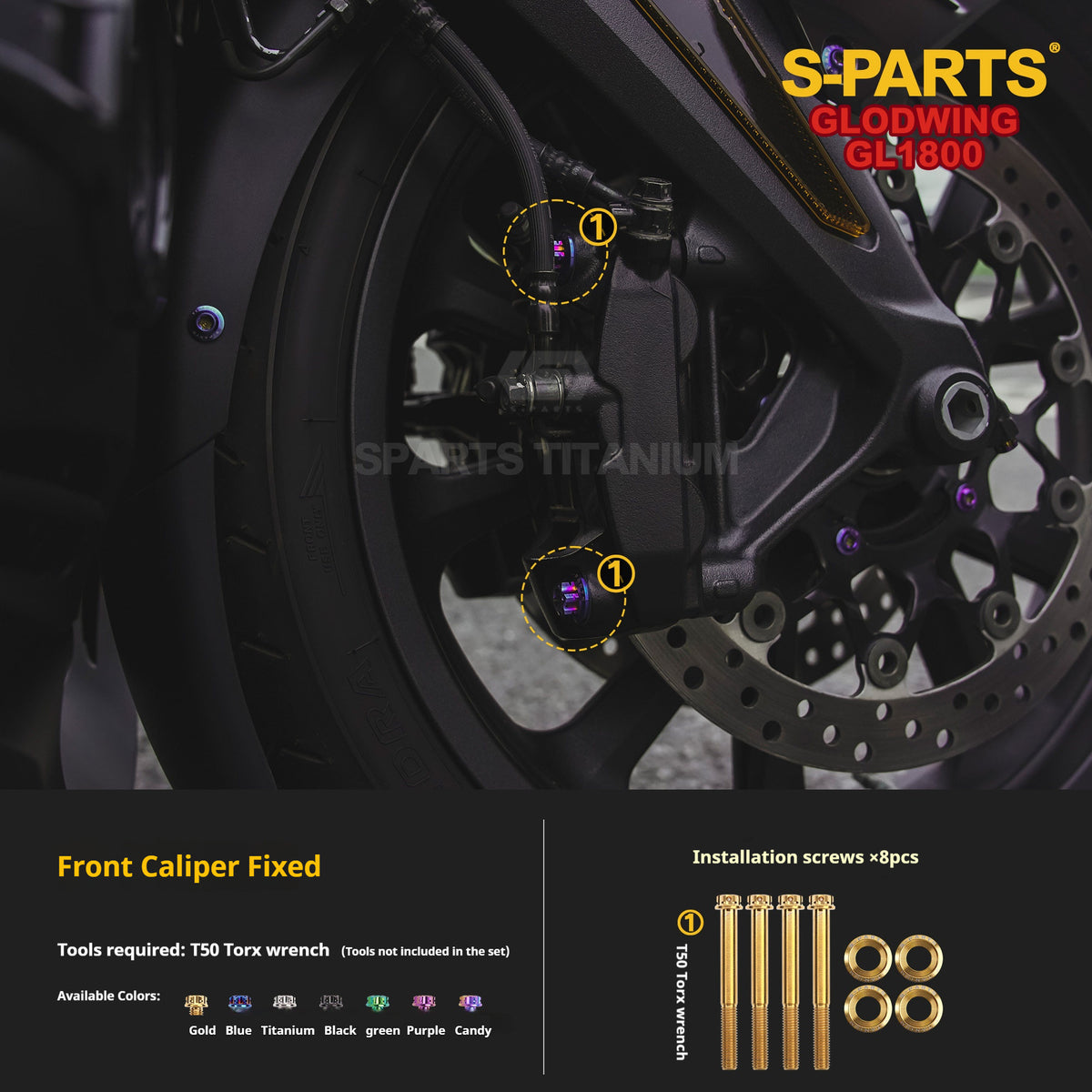 SPARTS Titanium Bolt Kit | Titanium for Honda Gold Wing GL1800 Motorcycle