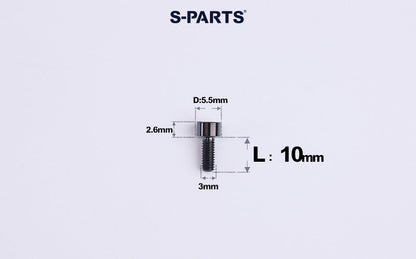 SPARTS M3 L6-20 Classic Button Head Black Titanium Bolt