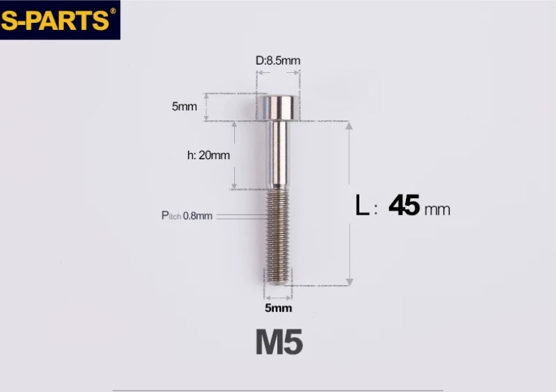 SPARTS M5 Titanium Socket Head Cap Bolts