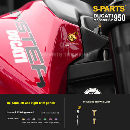 SPARTS Titanium Bolt Kit for Ducati New Monster SP 950 – CNC Titanium Upgrade Kit