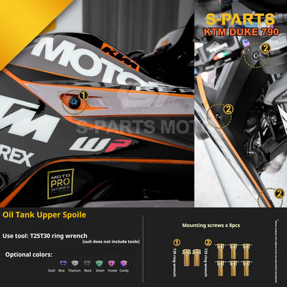 SPARTS TC4 Titanium Bolt Kit Compatible with KTM DUKE 790 – Full Motorcycle Fastener Upgrade
