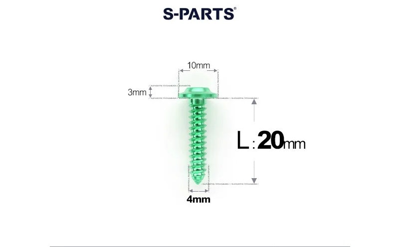 SPARTS M4 Titanium Self-Tapping Screws for Motorcycles