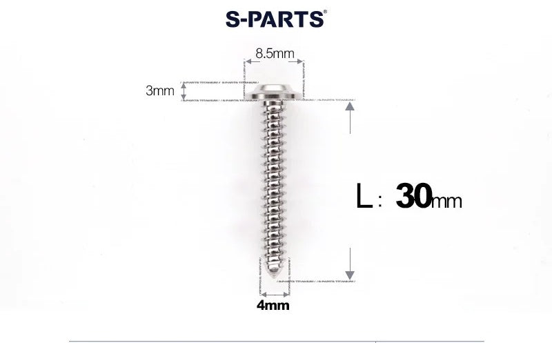 SPARTS M4 D8.5 Titanium Truss Head Self-Tapping Screws for Motorcycles