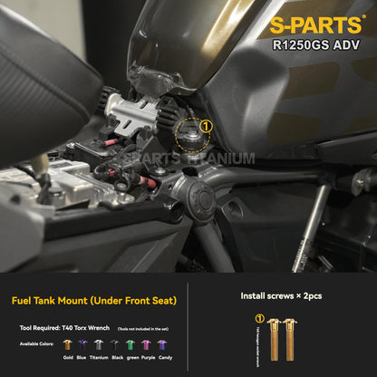 SPARTS Titanium Fairing, Spotlight & Accessory Bolt Kit for BMW R1250GS / ADV