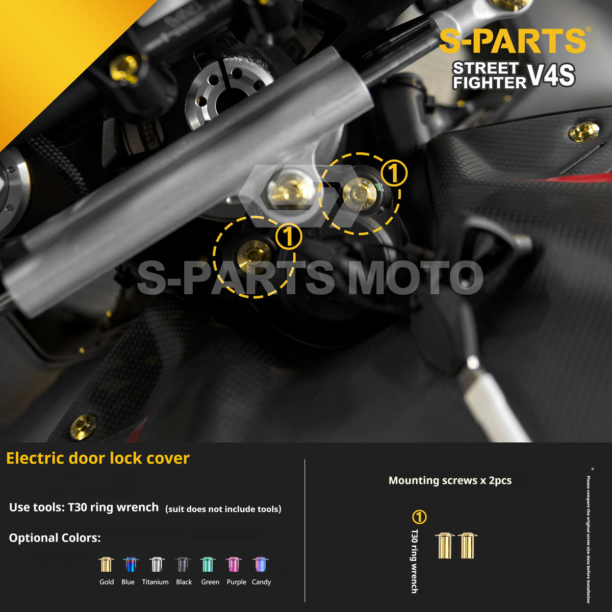 SPARTS Titanium Bolt Kit for Ducati Streetfighter V4S