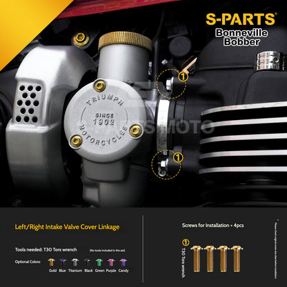 SPARTS Titanium Set Screws for Triumph Bonneville Bobber Motorcycle
