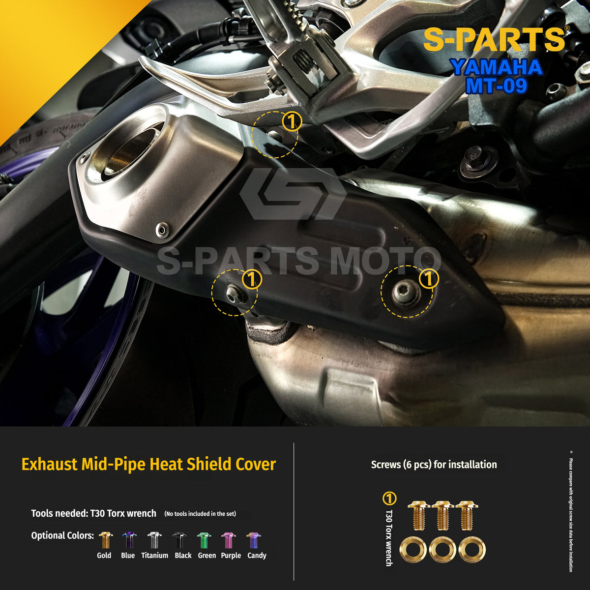 SPARTS Titanium Bolt Kit | TC4 Grade for  Yamaha MT-09 Motorcycle Fasteners