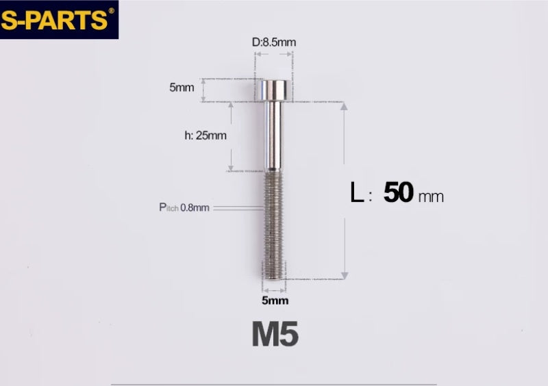 SPARTS M5 Titanium Socket Head Cap Bolts