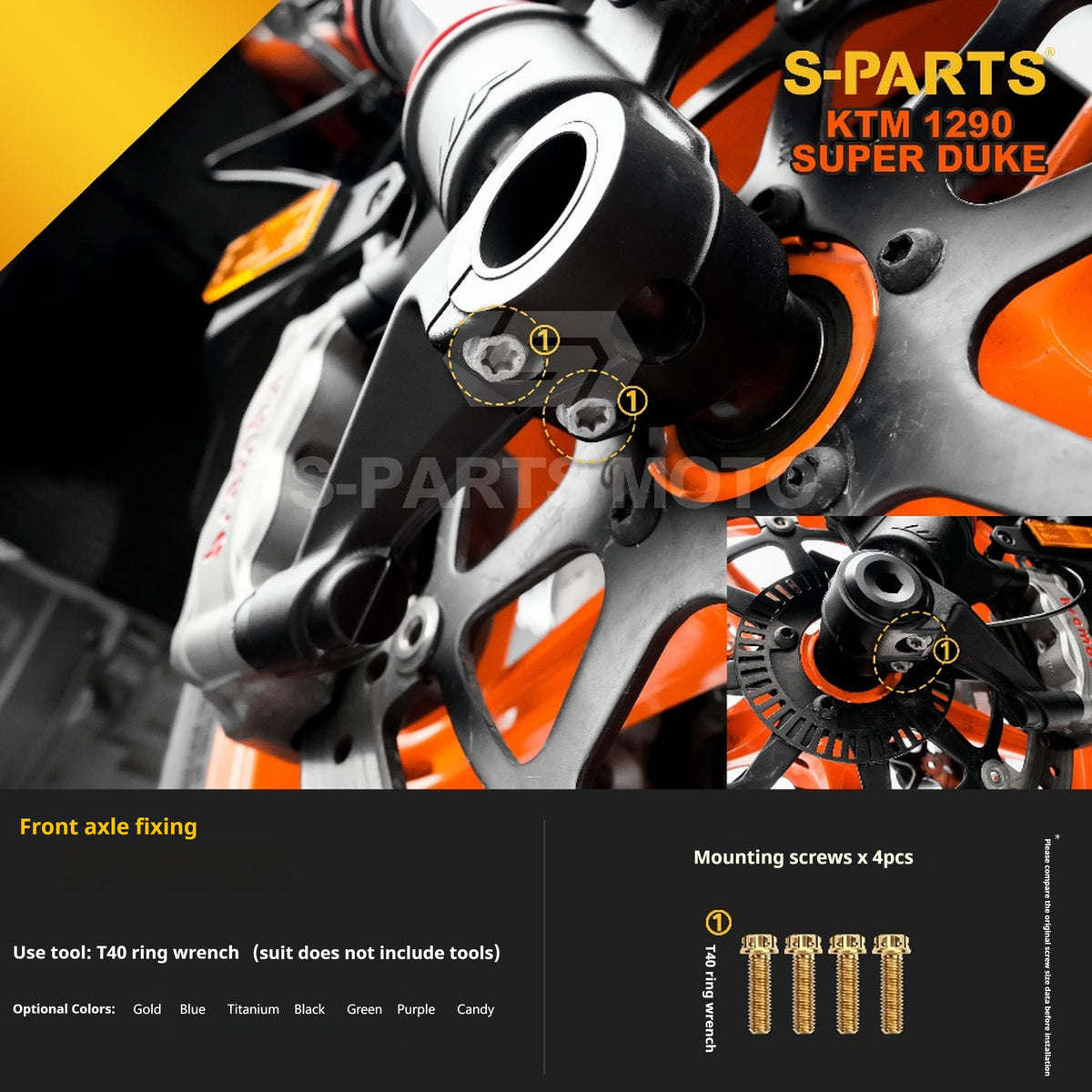 SPARTS Titanium Alloy Fasteners Compatible with KTM Super Duke 1290