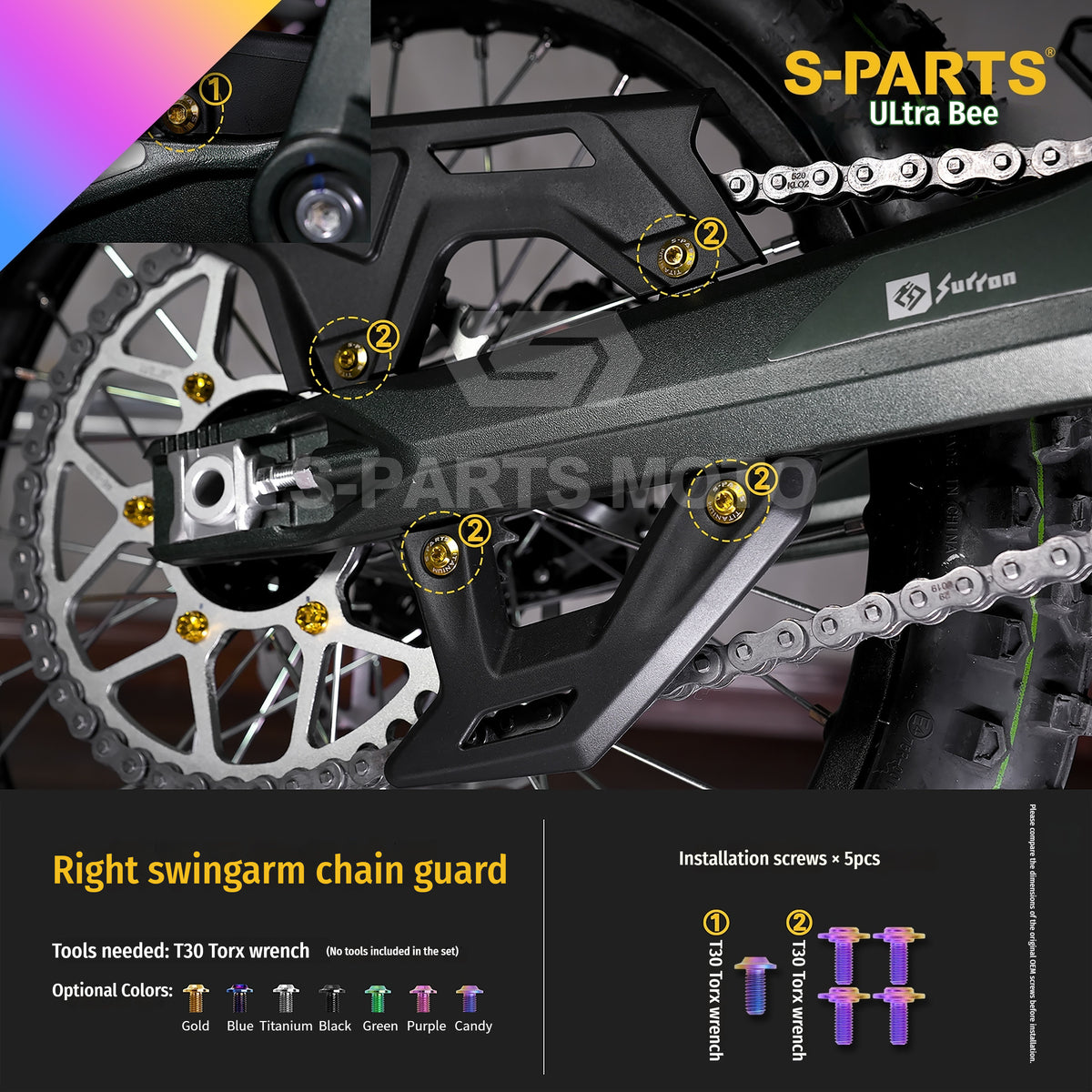 SPARTS Titanium Bolt Kit for Ultra Bee | Full Motorcycle Upgrade Set