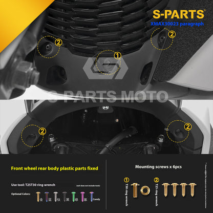 SPARTS Titanium Bolt Set for 2023 XMAX300 | Yamaha Motorcycle Titanium Bolt Upgrade