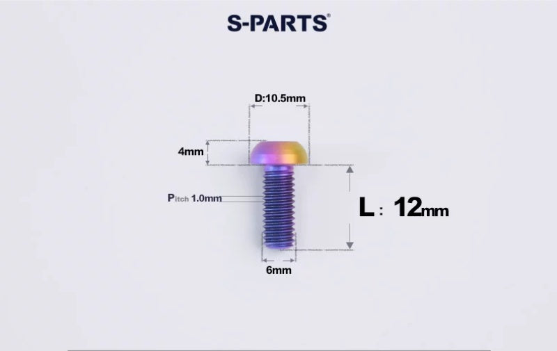 SPARTS M6×8–35mm Titanium Button Head Bolts for Bicycle Brake Calipers