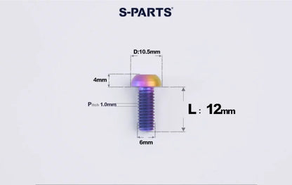 SPARTS M6×8–35mm Titanium Button Head Bolts for Bicycle Brake Calipers