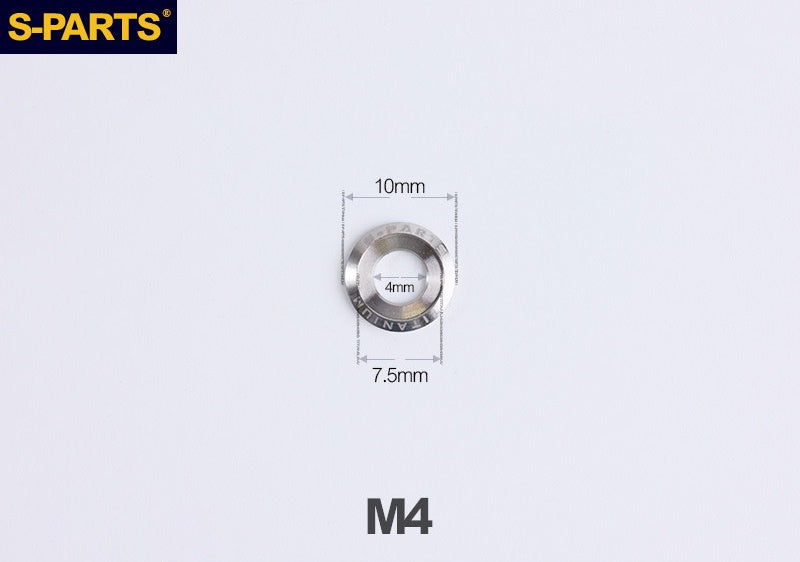 S-PARTS M3 / M4 / M5 / M6 / M8 / M10 / M12 TC4 Titanium Flat Washers forMotorcycles & Bicycles