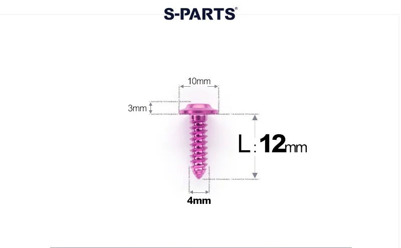 SPARTS M4 Titanium Self-Tapping Screws for Motorcycles