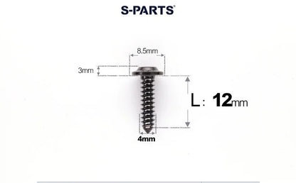 SPARTS M4 D8.5 Titanium Truss Head Self-Tapping Screws for Motorcycles