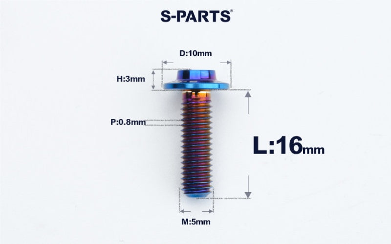 SPARTS A3 M5×L6-50 D10 Titanium Button Head Bolt for Motorcycle & Bicycle Lightweight Custom Fasteners