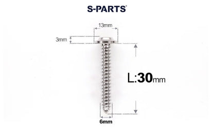 SPARTS M6 Titanium Flanged Button Head Self-Tapping Bolt D13
