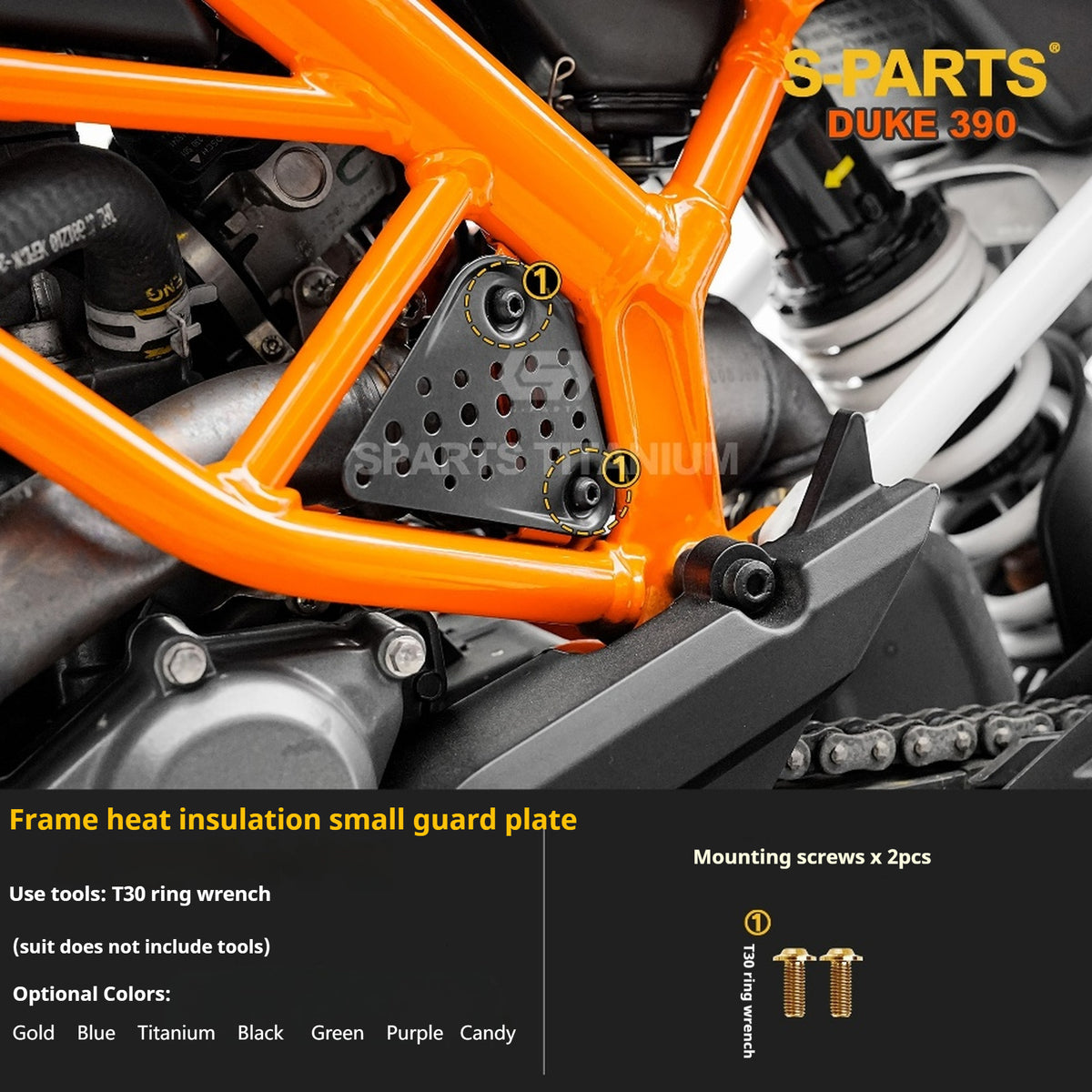SPARTS KTM Duke 390 Full Bike Titanium Bolt Kit | Premium TC4 Motorcycle Fasteners