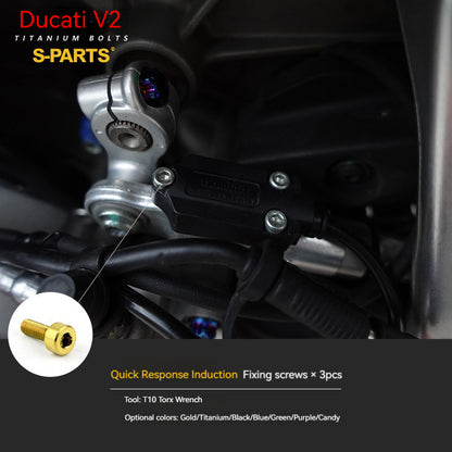 S-PARTS  Compatible with / Suitable for Ducati DUCATI V2 Full Titanium Bolt Kit