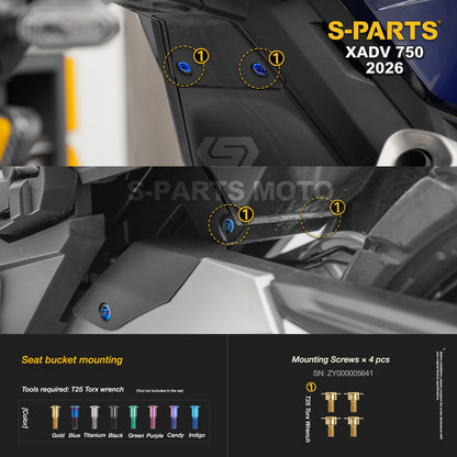 SPARTS Titanium Bolt Kit for Honda X-ADV 750 2026 Bodywork Fasteners