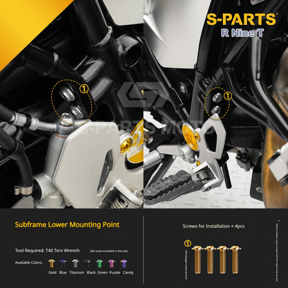 S-parts Titanium Bodywork, Frame & Styling Bolts Kit for BMW R 1250 GS Adventure