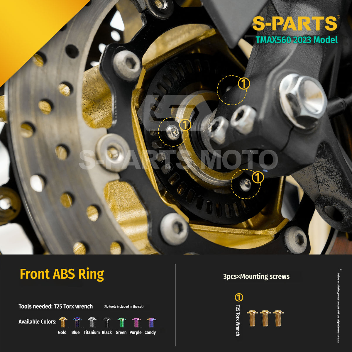 SPARTS Titanium Bolt Kit for Yamaha TMAX560 2023-Front & Cockpit System
