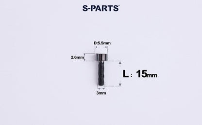 SPARTS M3 L6-20 Classic Button Head Black Titanium Bolt