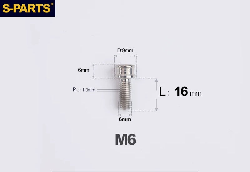SPARTS M6×10–40mm SL Super Lightweight Titanium Socket Cap Bolts for Bicycles