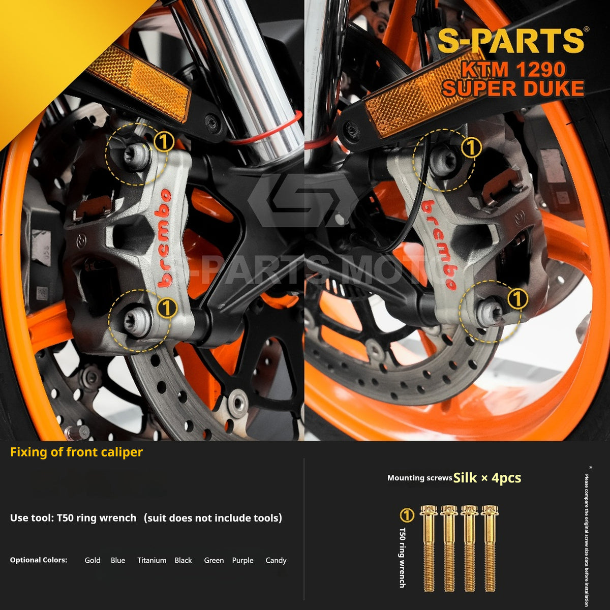 SPARTS Titanium Alloy Fasteners Compatible with KTM Super Duke 1290