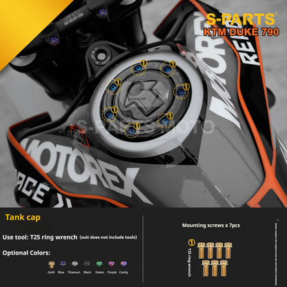 SPARTS TC4 Titanium Bolt Kit Compatible with KTM DUKE 790 – Full Motorcycle Fastener Upgrade