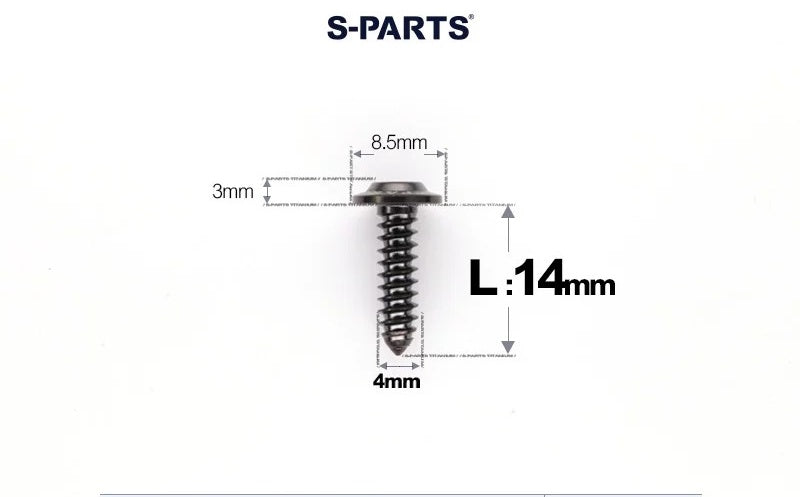 SPARTS M4 D8.5 Titanium Truss Head Self-Tapping Screws for Motorcycles