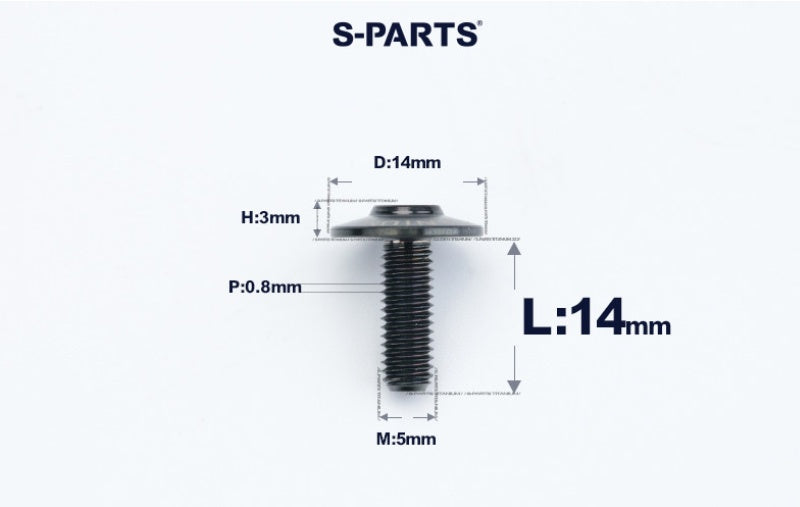 SPARTS A3 M5×L12-20  D14 Titanium Button Head Bolts for Motorcycle Upgrades