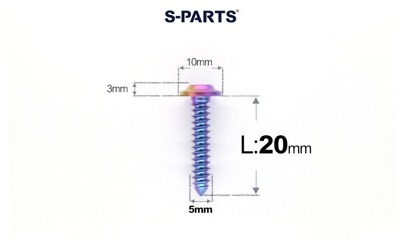 SPARTS Button Head M5×L10-35 Titanium Screws Self-Tapping Bolt