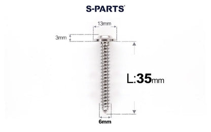 SPARTS M6 Titanium Flanged Button Head Self-Tapping Bolt D13