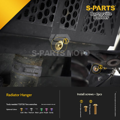 SPARTS Titanium Set Screws for Triumph Bonneville Bobber Motorcycle