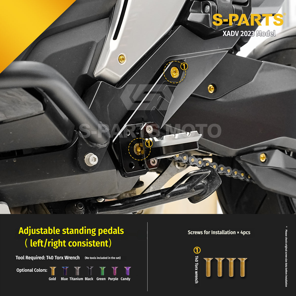 SPARTS  Titanium Alloy  Upgrade Bolt Set for Honda XADV 750 2023 Motorcycle