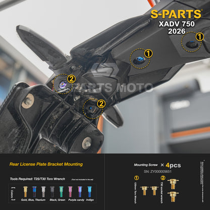 SPARTS Titanium Bolt Kit for Honda X-ADV 750 2026 Bodywork Fasteners