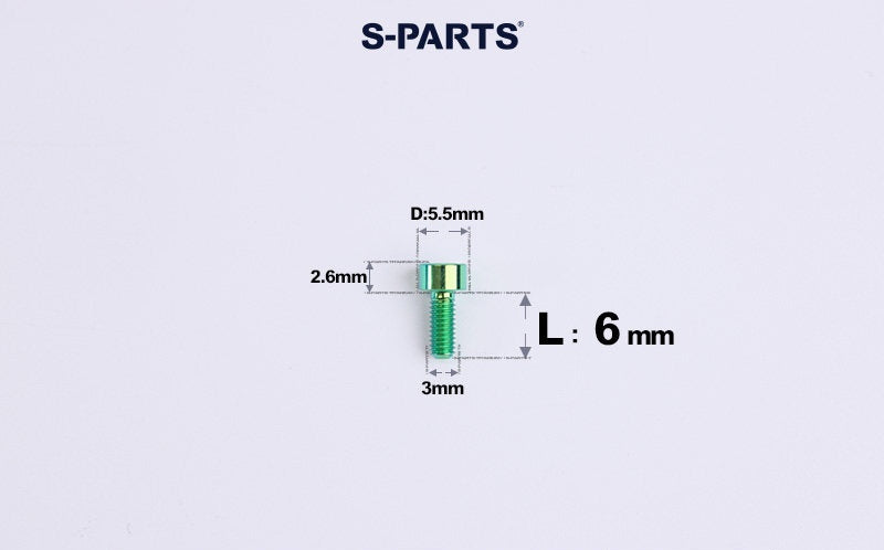 SPARTS M3 L6-20 Classic Button Head Green Titanium Bolt for motocycle